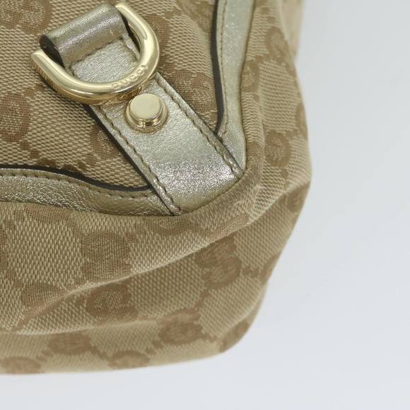 GUCCI GG Canvas Hand Bag Beige Gold Tone 170004 Auth ep2669 - Picture 16 of 16